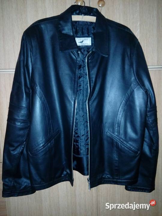 Skórzana czarna kurtka z podpinką Inny rodzaj Tychy