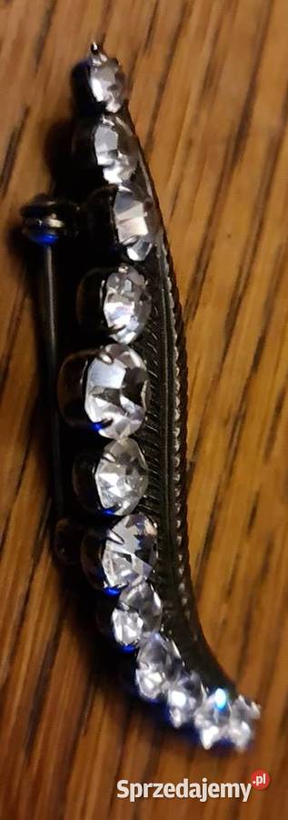 Brosza z cyrkoniami Duża śląskie Katowice