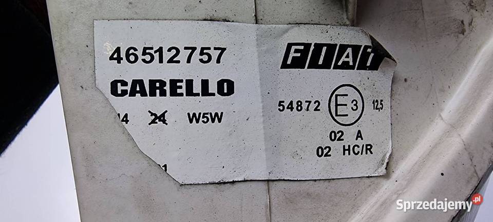 LAMPA LEWA PRZÓD FIAT SEICENTO 46512757 Lipno