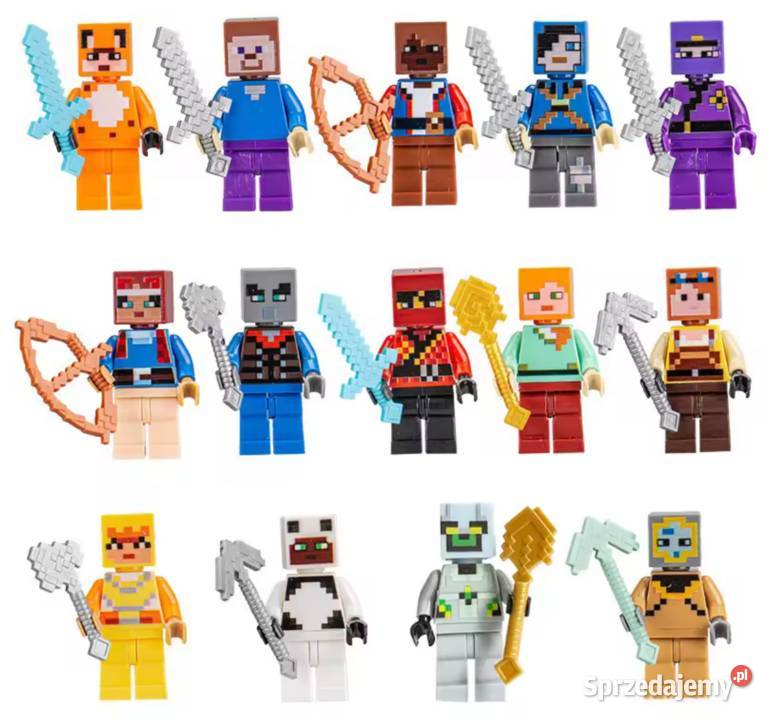 Klocki figurki ludzik MineCraft 14figurek Klocki Pobiedziska