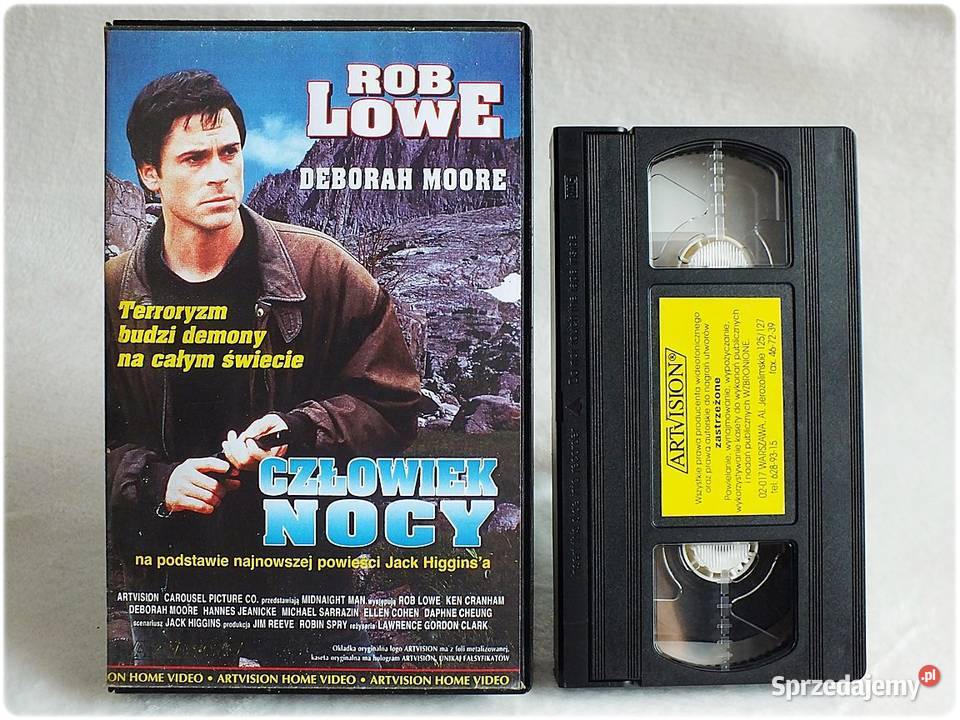 Kaseta VHS Człowiek Nocy Film na Video ORYGINAŁ Żary