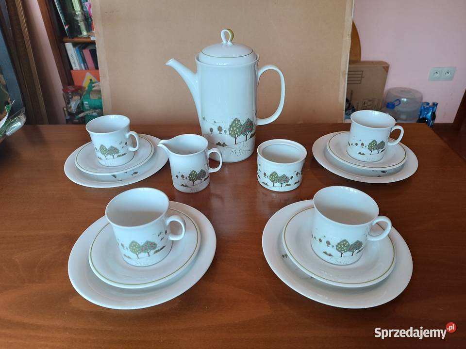 Komplet do kawyherbaty 4 osób niemiecka śląskie Szczyrk sprzedam