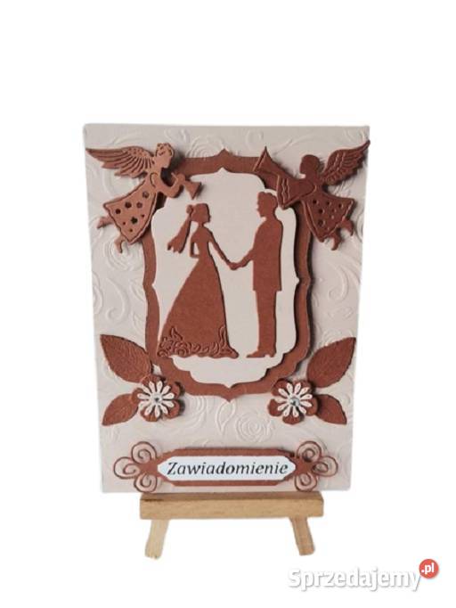 ZAWIADOMIENIA ŚLUB PARA MŁODA ŁĄCZONA C6 BEŻ Poznań