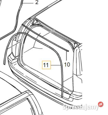 VOLVO V70 XC70 uszczelka klapy bagaznika OE Bielany Wrocławskie