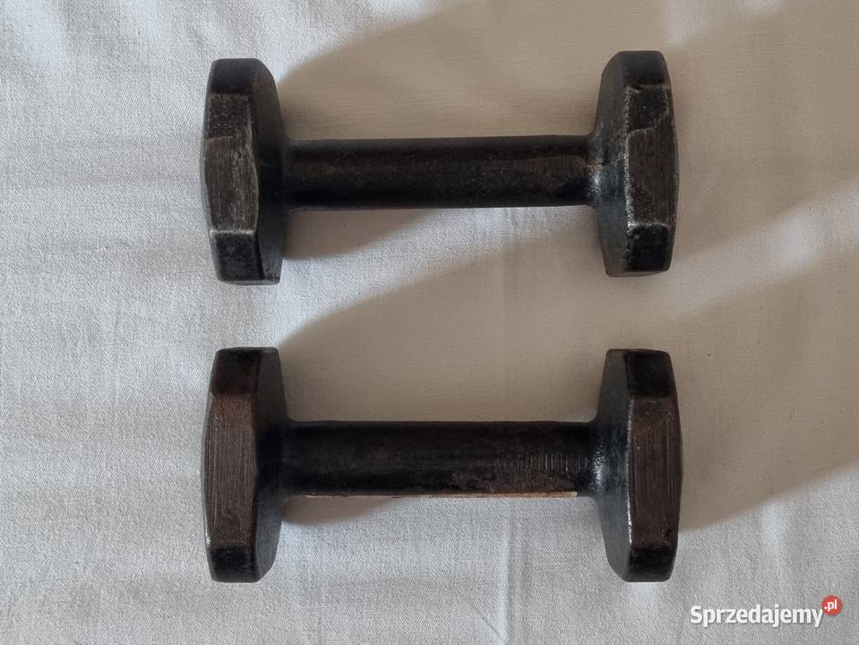 2 stare hantle ciężarki vintage PRL Warszawa sprzedam