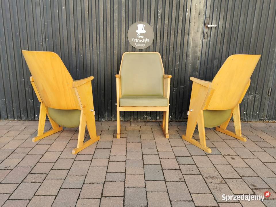 Fotel kinowy lata 60 Czechosłowacja PRL Vintage Pogórze