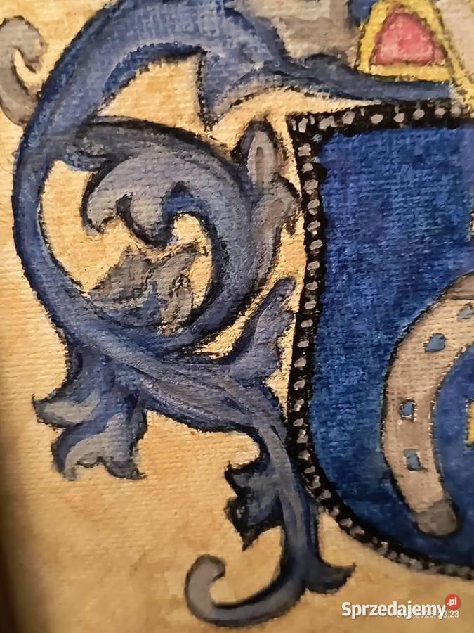 Polski herb szlachecki akwarela na płótnie w Ruda Śląska