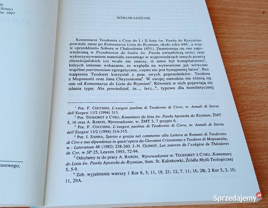 Komentarz do I i II listu do Koryntian Teodoret Gdańsk sprzedam