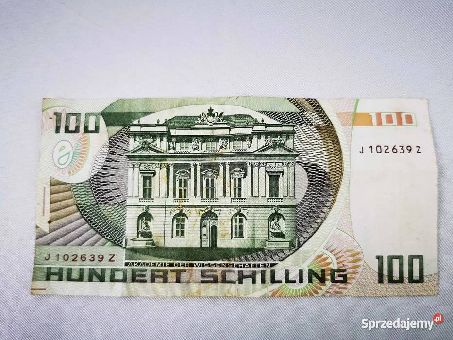 Banknot Austria 100 Schillung Wiśniowa