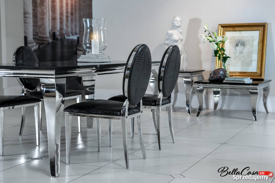 Jadalnia glamour Nero Lucido błyszcząca czerń sprzedam