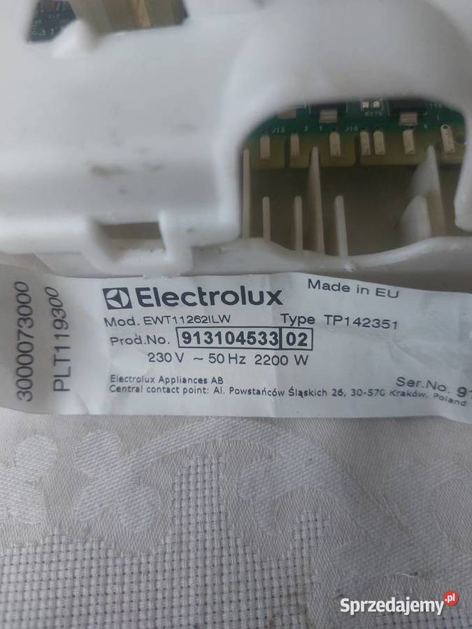 ELECTROLUX EWT 11262 ILW MODUŁ PRALKI Nowy Sącz