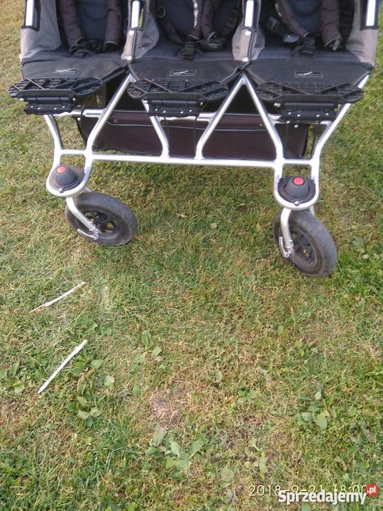 Wózek spacerowy trojaczków TFK Trio Triplet Regulowany podnóżek podlaskie Zambrów