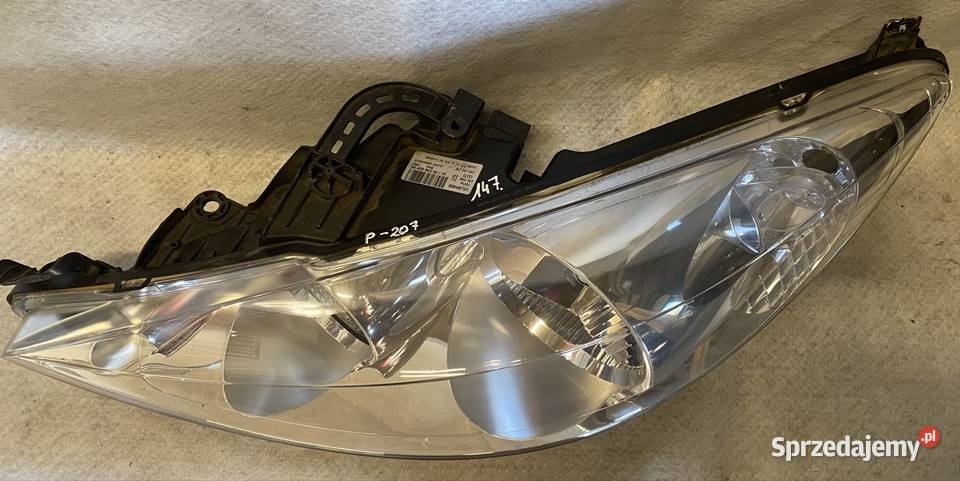 Lampa reflektor lewy przód Peugeot 207 0612 lewe śląskie Jasienica