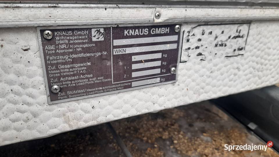 Przyczepa kempingowa duża Knaus Azur 540 Typ Przyczepy i naczepy Zalasewo