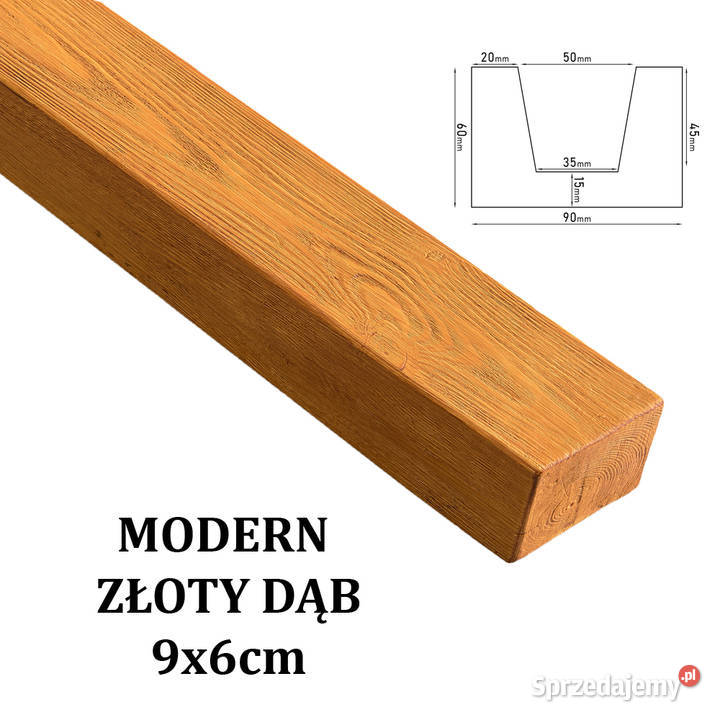 Belka Modern 9x6 ZŁOTY DĄB