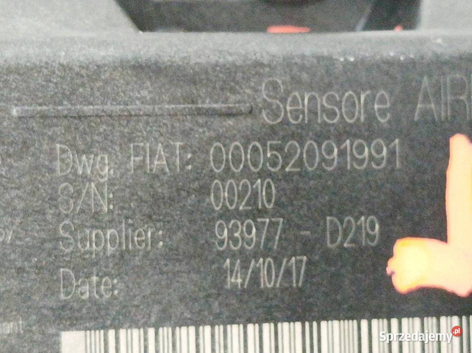 SENSOR AIRBAG 00052091991 93977D219 Fiat Tipo II