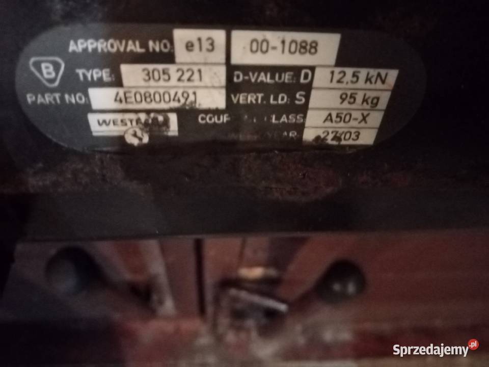 Hak holowniczy Westfalia belka Audi a8d3 Org 4E0 świętokrzyskie Skarżysko-Kamienna