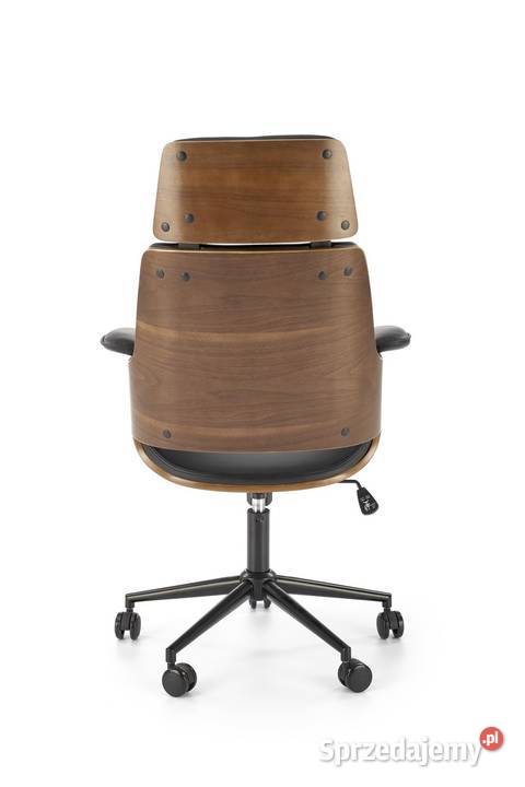 Fotel biurowy obrotowy do gabinetu czarnobrązowy Golkowice