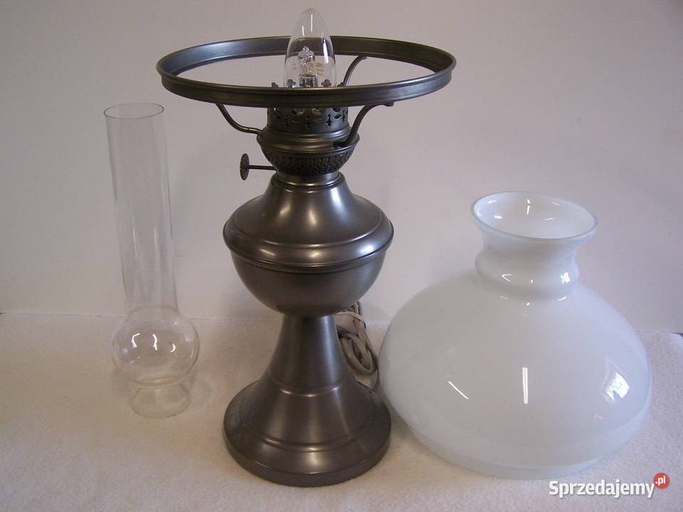 Lampa stołowa w stylu retro szkło mleczne Koszalin