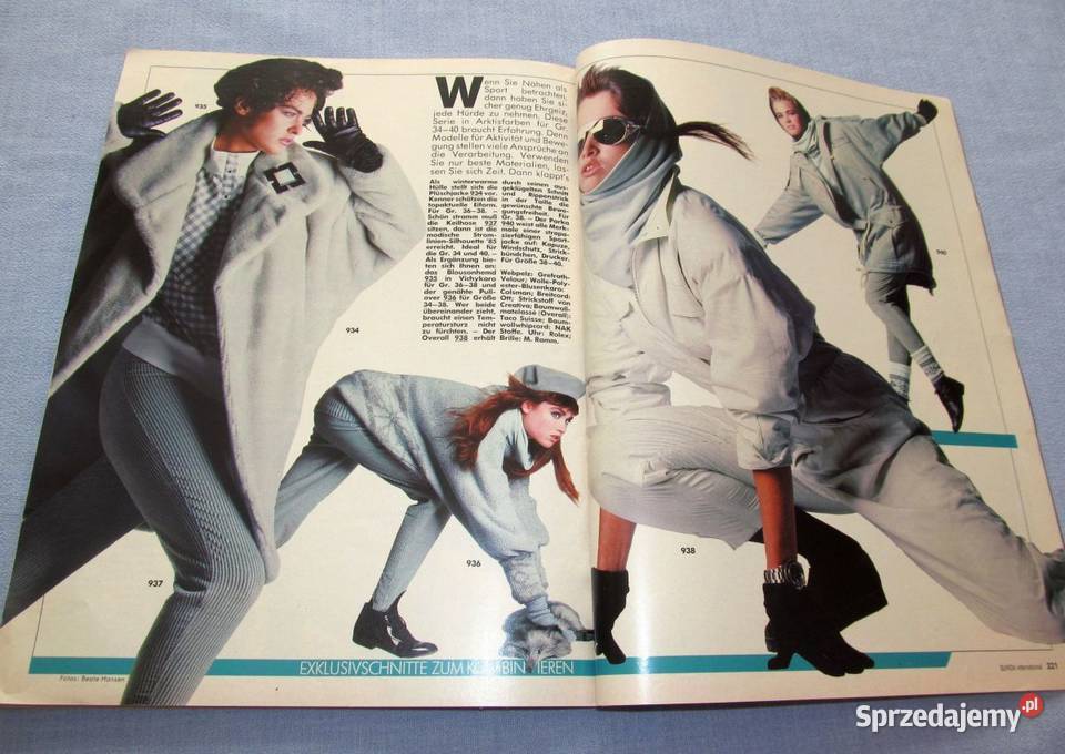 Burda International Jesień 1985 moda szycie Skępe sprzedam