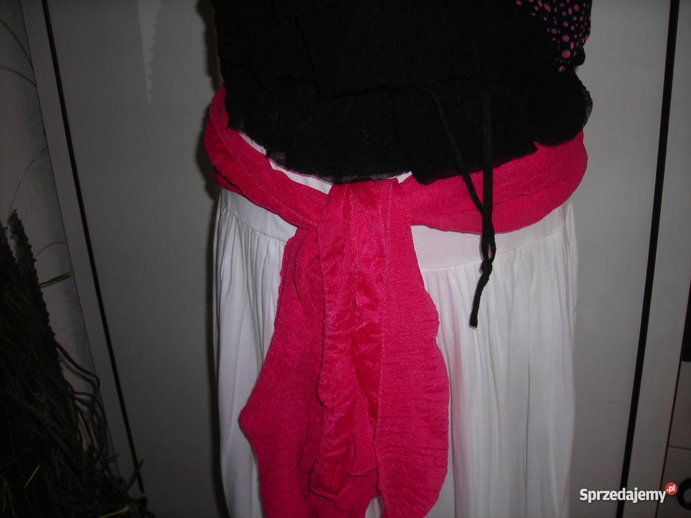 KUPIONA W GRECJI BIAŁA BAWEŁNIANA MAXI SPÓDNICA Rozmiar 42(XL) Piła