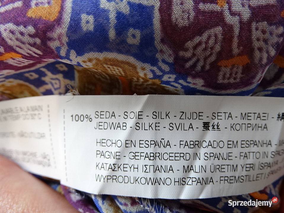 Bluzka Jedwabna 100 Naturalny Jedwab Koszula Rozmiar 38(M) Bluzki i koszule Moda i Styl podlaskie