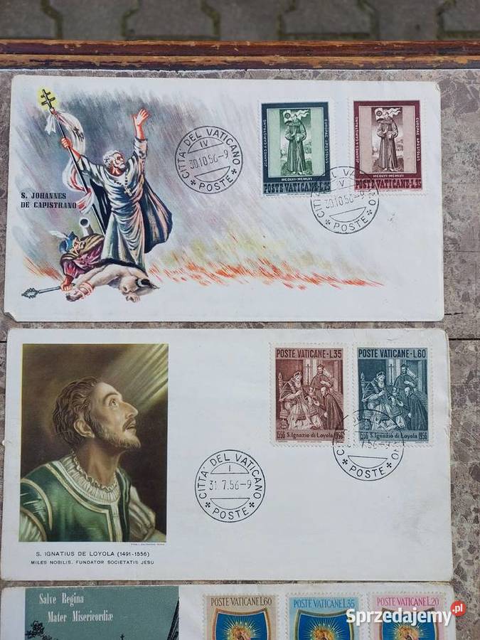 4 koperty znaczki całostki Poste Vaticane lata Tczew