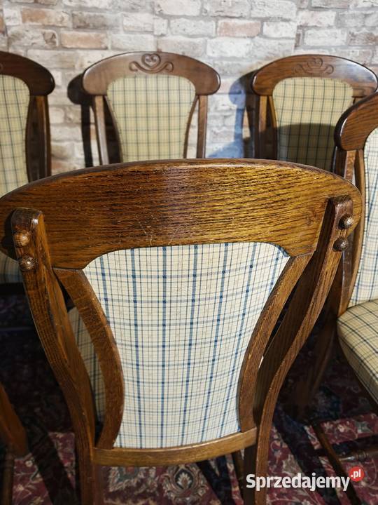 6 porządnych dębowych krzeseł świętokrzyskie Sandomierz