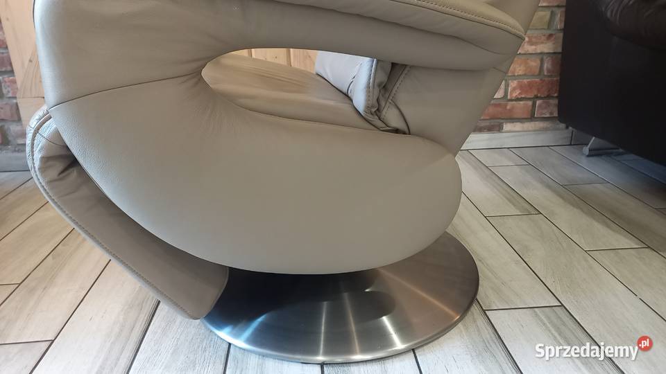 Fotel skórzany rozkładany relax na pilot HUKLA Dom i Ogród Gawroniec