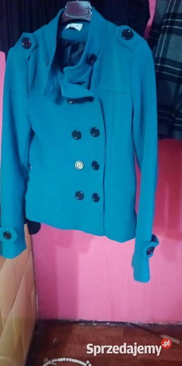 Sprzedam płaszczyk turkusowy stan rozmiar 44 kujawsko-pomorskie Bydgoszcz