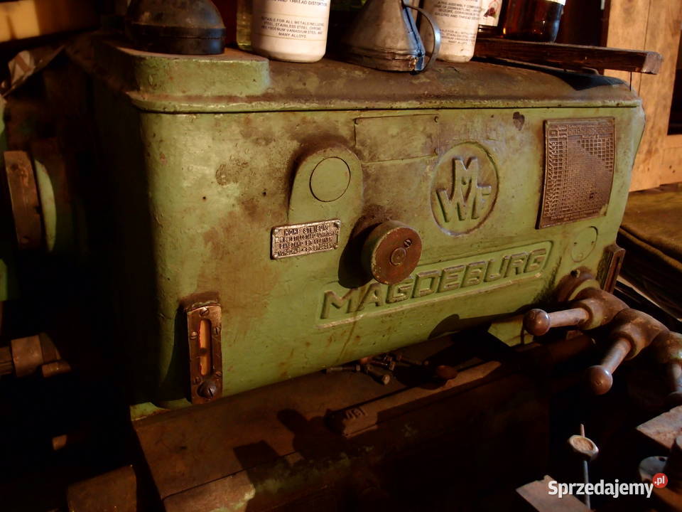 Duża przemysłowa Tokarka Magdeburg produkcja NRD Biznes i Przemysł Łódź