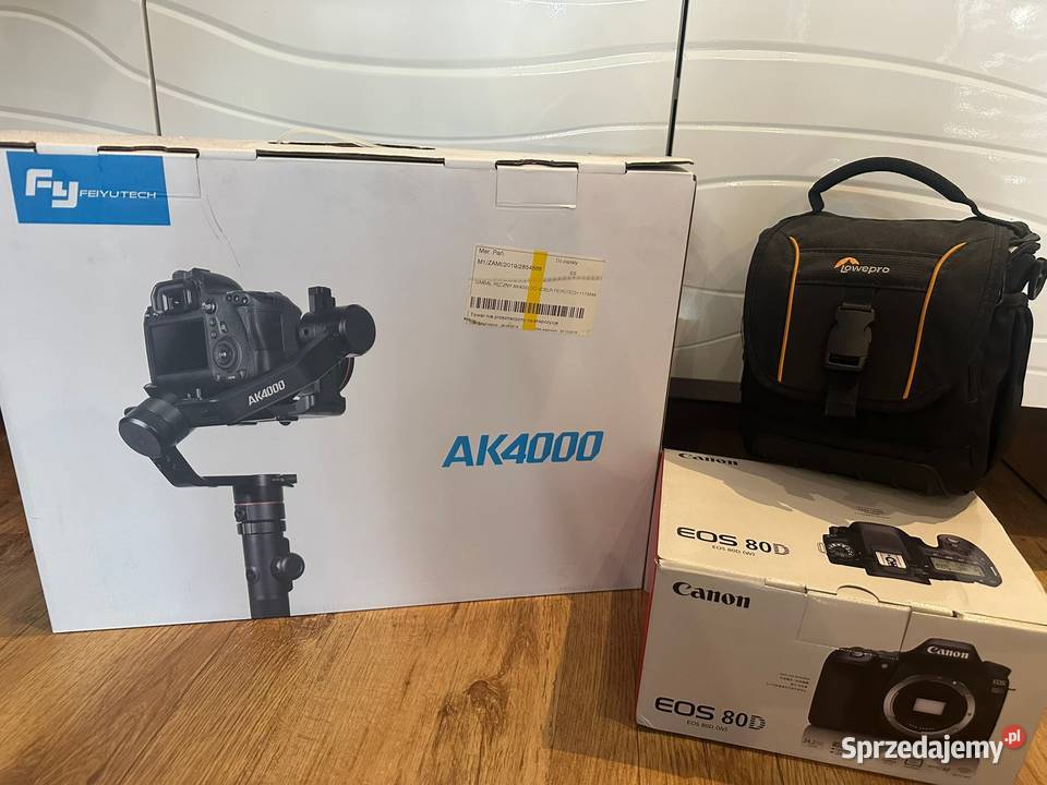 Aparat Canon EOS 80d Gimbal FeiyuTech AK4000 Pozostałe Sosnowiec sprzedam