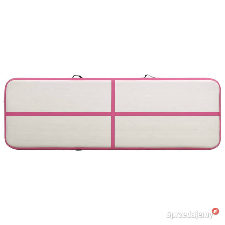 Mata gimnastyczna z pompką 300x100x15 PVC różowa Warszawa sprzedam