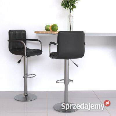 vidaXL Stołki barowe 2 czarne sztuczna Warszawa
