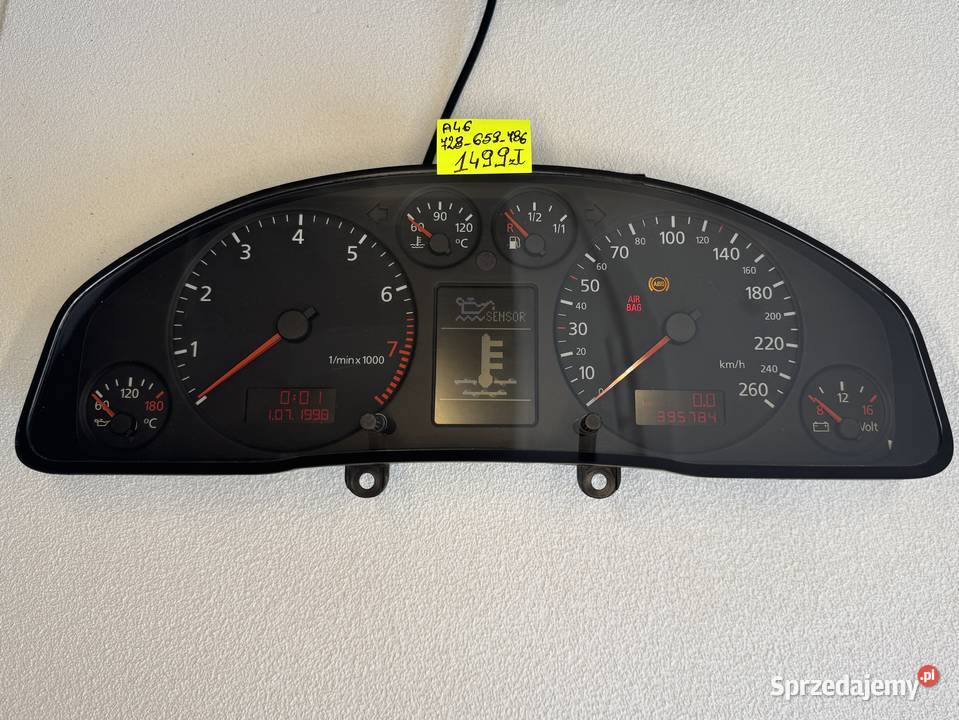 LICZNIK ZEGARY AUDI A4 B5 FIS KOLOR 0 DOPISZE Rok produkcji 1999 mazowieckie Warszawa