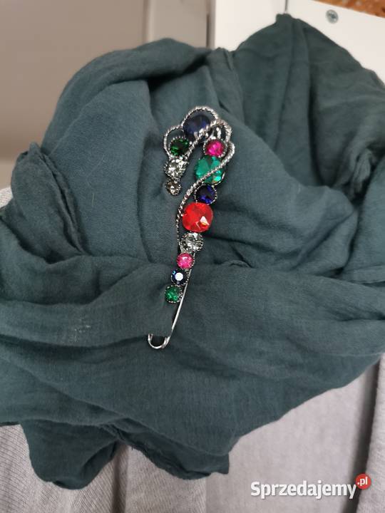 Broszka damska duża kolorowa agrafka Kraków