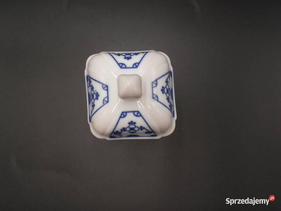 Porcelanowy pojemnik wzór słomkowy Raszków