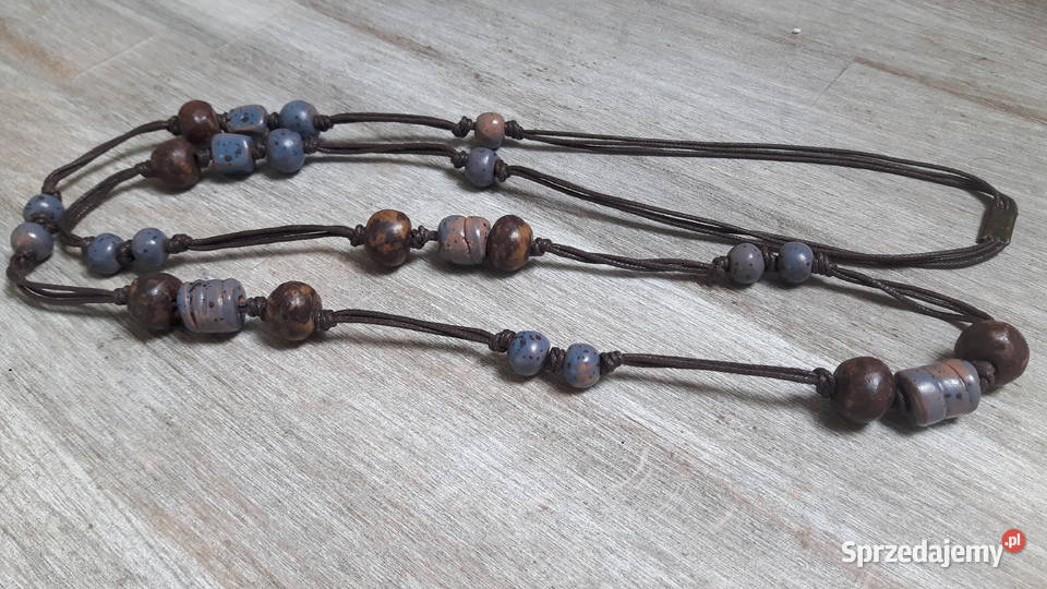 Naszyjnik ceramiczny ręcznie wykonany Otwock