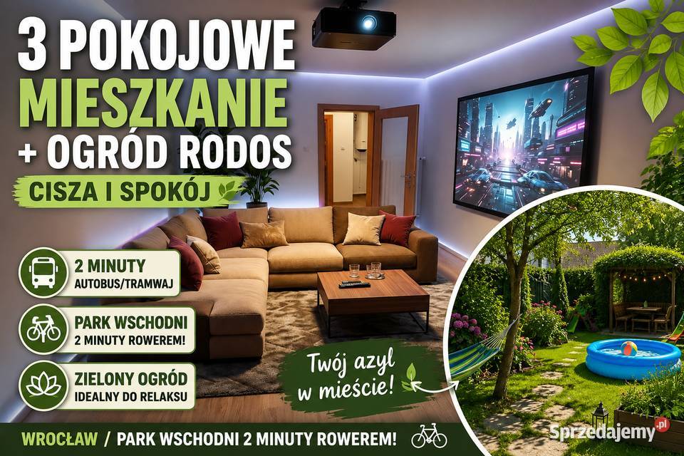 3pok 49met Gliwickiej ROZKŁADPIWNICAOGRÓD 12204zł/m2 Wrocław