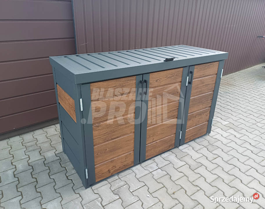 Zabudowa koszy na śmieci wiata śmietnikowa Łuków