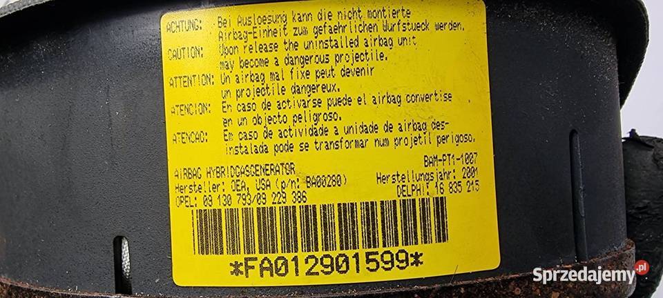 PODUSZKA AIRBAG OPEL CORSA osobowe Lipno