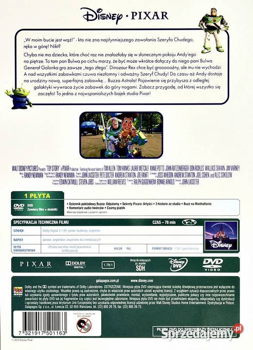 TOY STORY 1 4 DisneyPIXAR 4 DVD Kalisz sprzedam