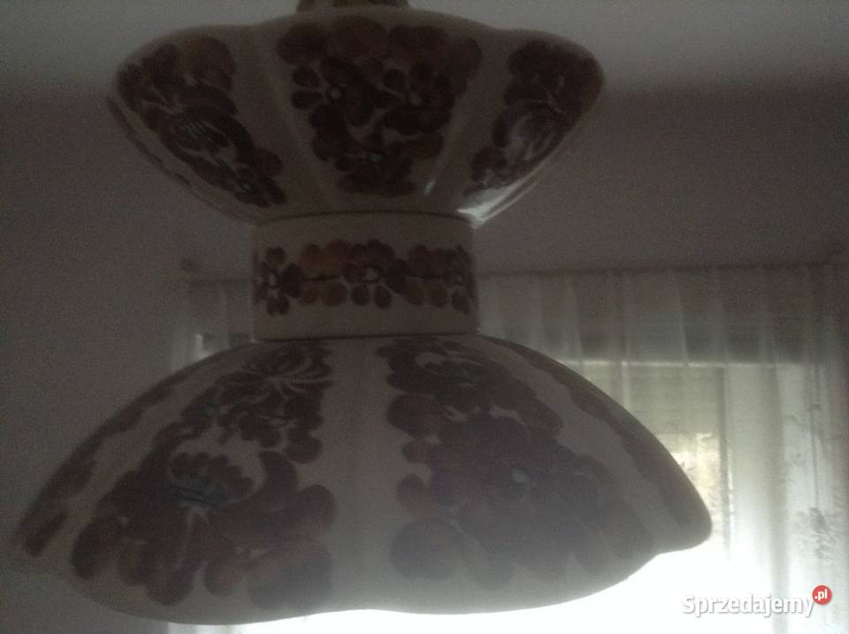 Zwis sufitowy fajansowy ręcznie malowany Porcelana i szkło Opole sprzedam