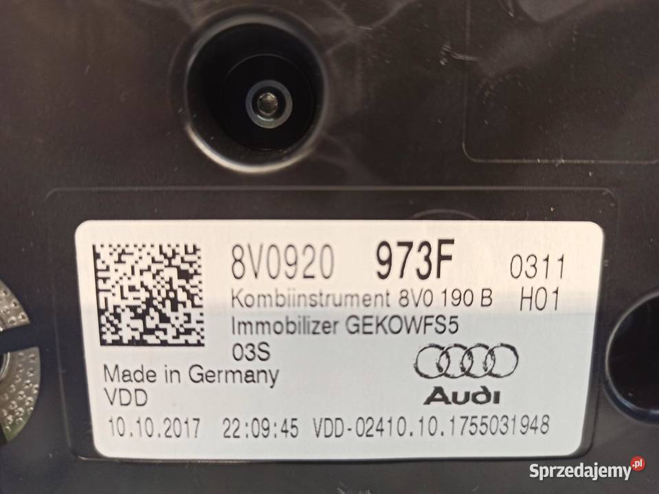 AUDI A3 8V LIFT LICZNIK 8V0920973F MPH RHD dolnośląskie