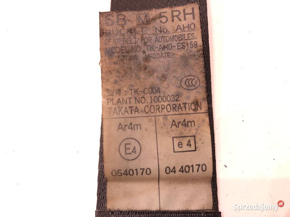 PAS BEZPIECZEŃSTWA PRAWY TYŁ SUBARU XV podkarpackie