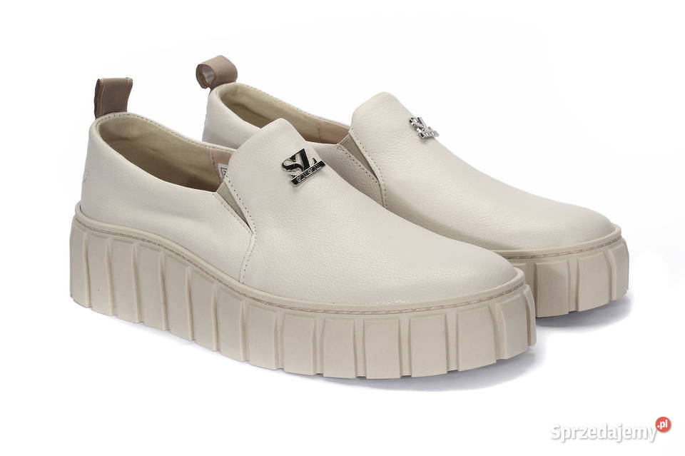 Sneakersy na platformie białe 36 41 Półbuty