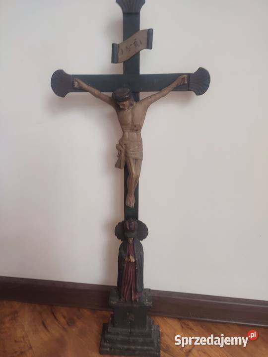 XlXwieczny drewniany krzyż z Matką Boską Dulcza Wielka