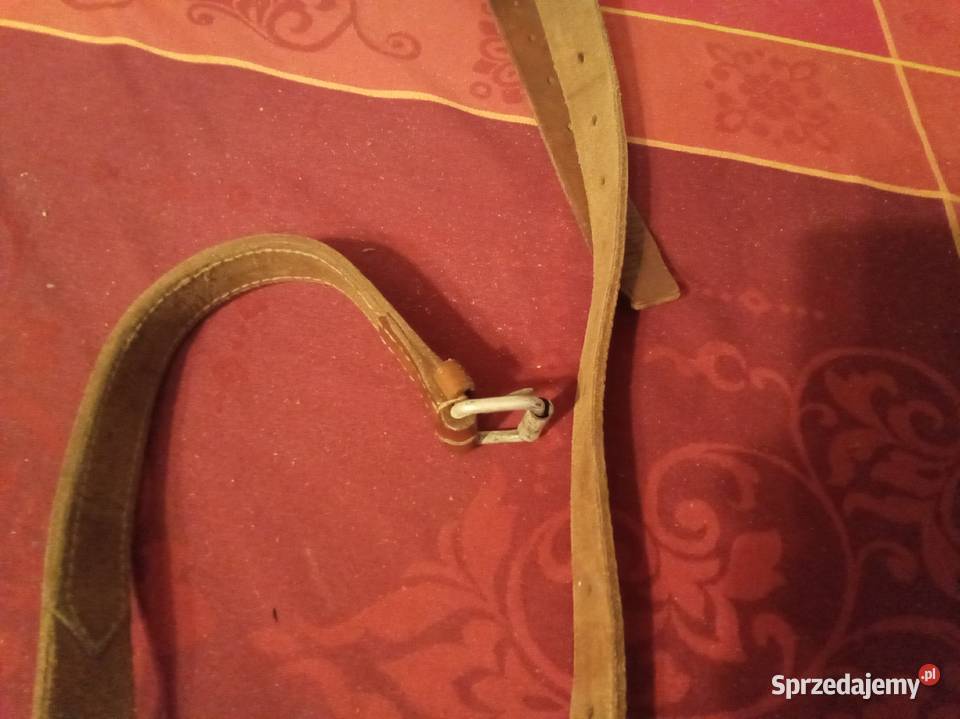 Skórzany stary pasek jasnobrązowy Skóra