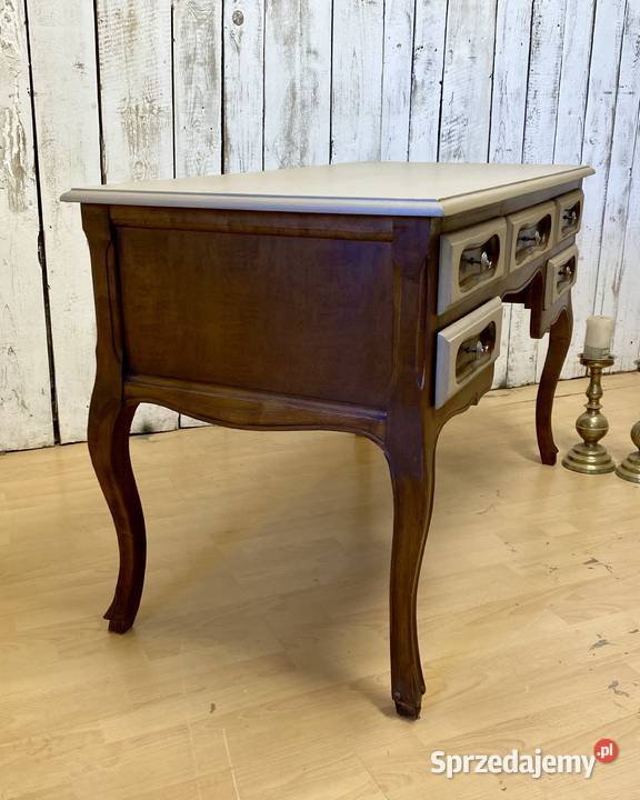 Biurko bukowe vintage Francja stół wielkopolskie Poznań
