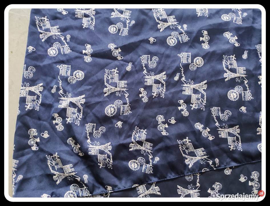 Granatowa chusta apaszka Avon wzorki 40 x 190 Dla kobiet Płock